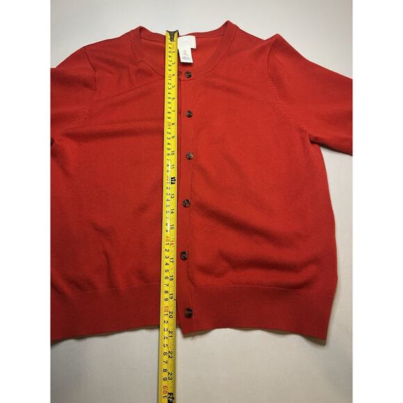 H&M Red Cropped Sweater Short Sleeve Size Medium Excellent Condition Women's - Picture 5 of 8